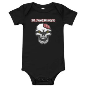 Living Braindead Shaded Skull Baby short sleeve one piece