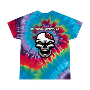 Living Braindead shaded skull Tie-Dye Tee, Spiral