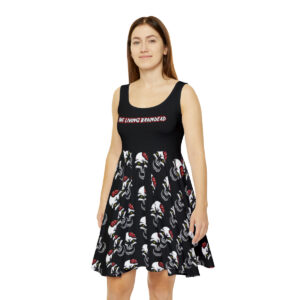 Living Braindead Shaded Skull Women's Skater Dress (AOP)