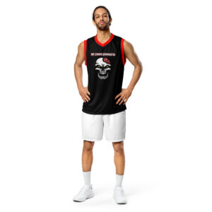 Living Braindead Shaded Skull Logo Recycled unisex basketball jersey
